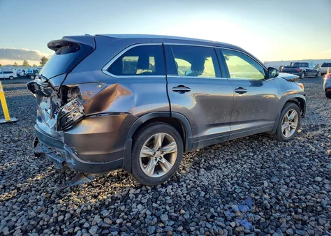 2015 Toyota Highlander Limited из США, поврежденный, VIN 5TDDKRFH2FS140439